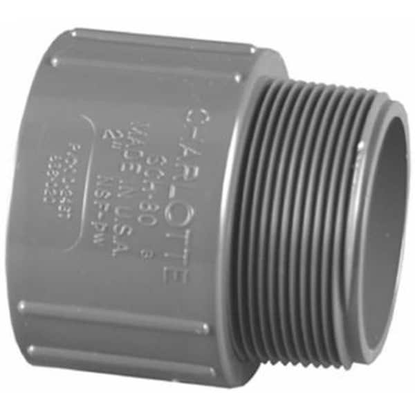 Charlotte Pipe And Foundry Charlotte Pipe PVC 08109 1600HA 2 in. PVC Schedule 80 Slip x Male Pipe Thread Adapter 652542 - main